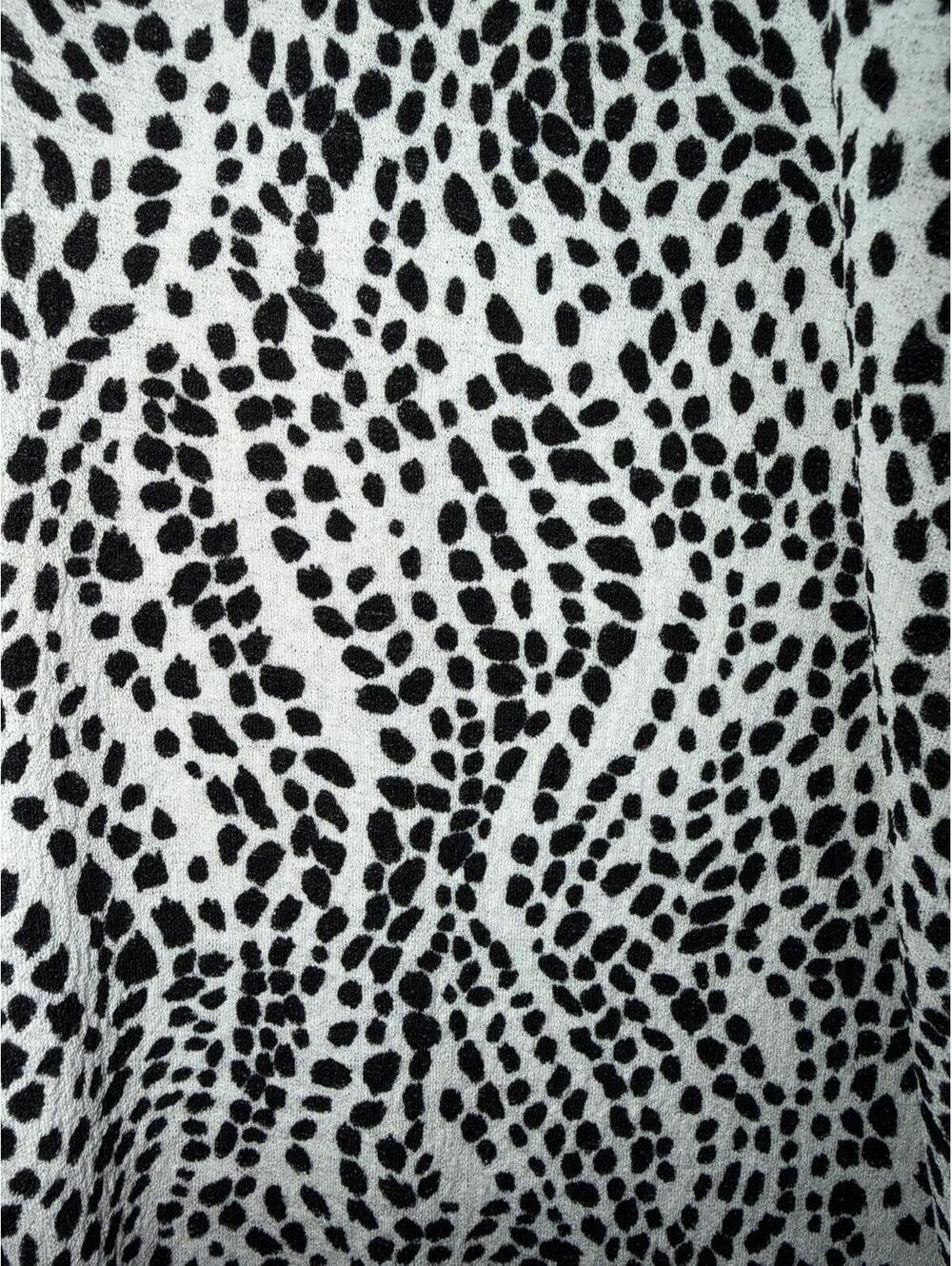 Simply Vera Vera Wang Black and White Patterned Raglan Blouson Top, Size Large - Picture 4 of 7